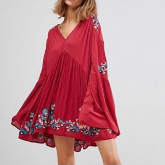 Free People Dresses & Skirts - Free people te amo cherry dress SMALL